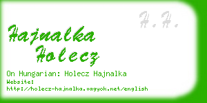 hajnalka holecz business card